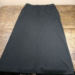 Eddie Bauer Womens Sz 12 Skirt Black Long Maxi Modest Pockets 36" Long